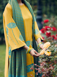 Mustard Light Khaddar 3Pc Stitched - AWP-3PS-775