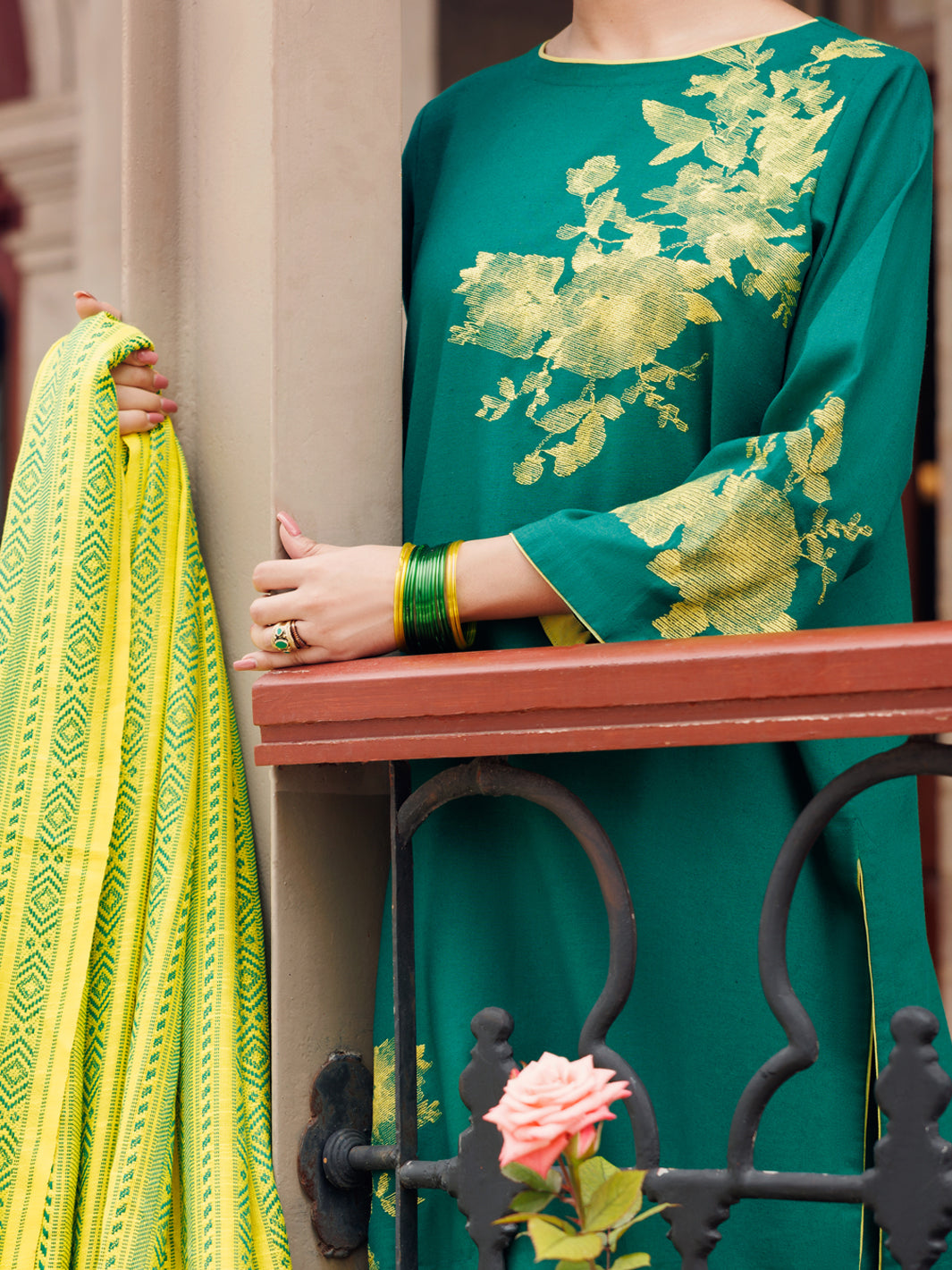 Green Light Khaddar 3Pc Stitched - AWP-3PS-772