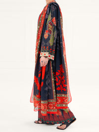 Black Lawn 3Pc Stitched - AWP-3PS-662