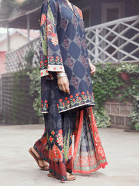 Black Lawn 3Pc Stitched - AWP-3PS-662