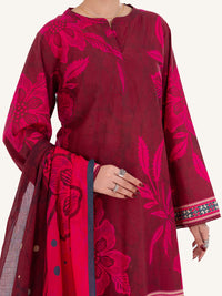 Fuchsia Lawn 3Pc Stitched - AWP-3PS-663