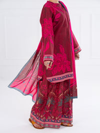 Fuchsia Lawn 3Pc Stitched - AWP-3PS-663