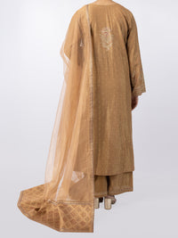 Golden Lurex Formal 3Pc Stitched - AL-3PS-LS-566