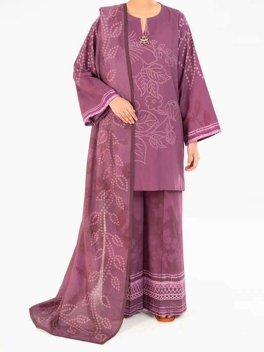 Purple Lawn 3Pc Stitched - AWP-3PS-666