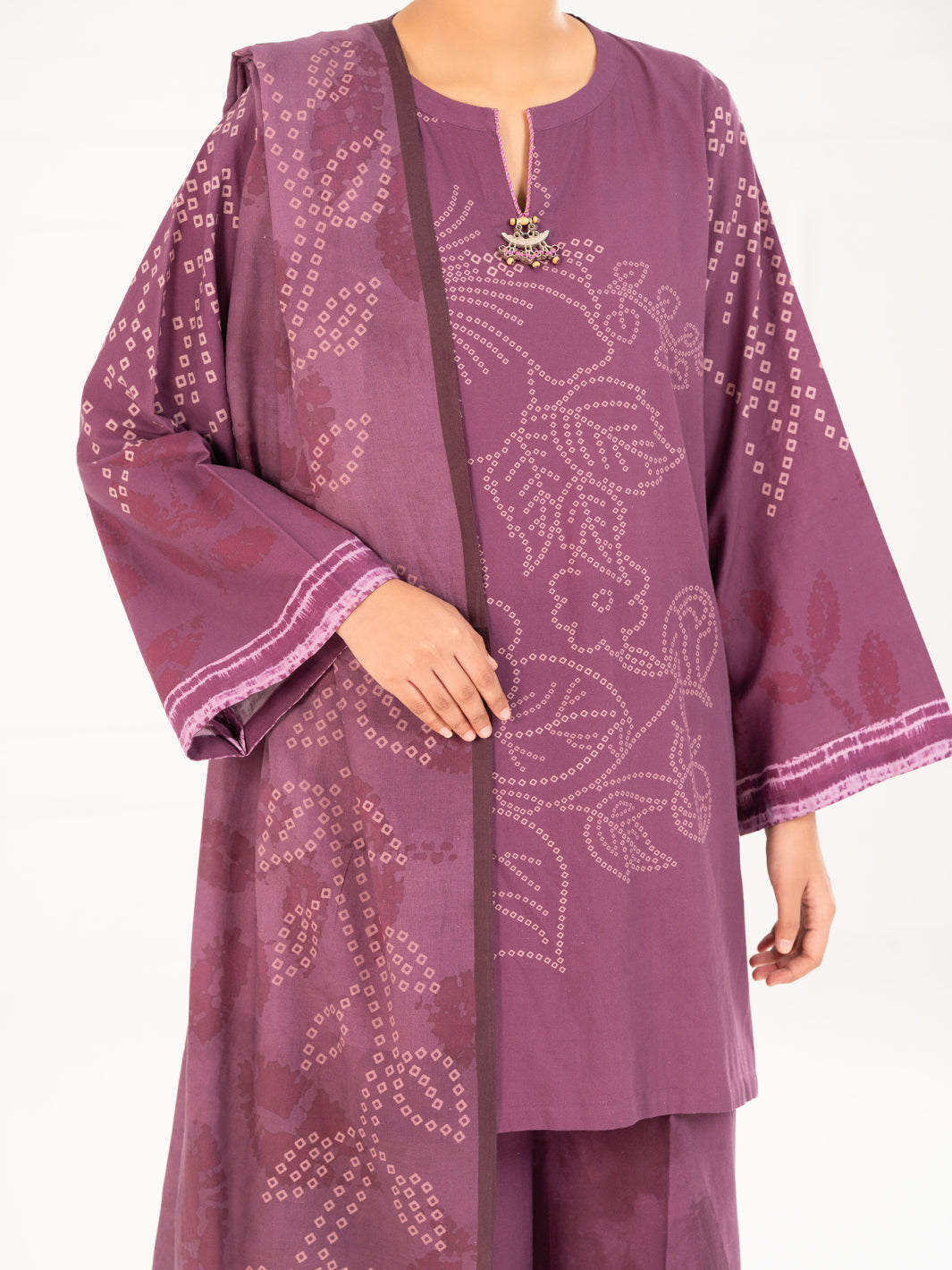 Purple Lawn 3Pc Stitched - AWP-3PS-666