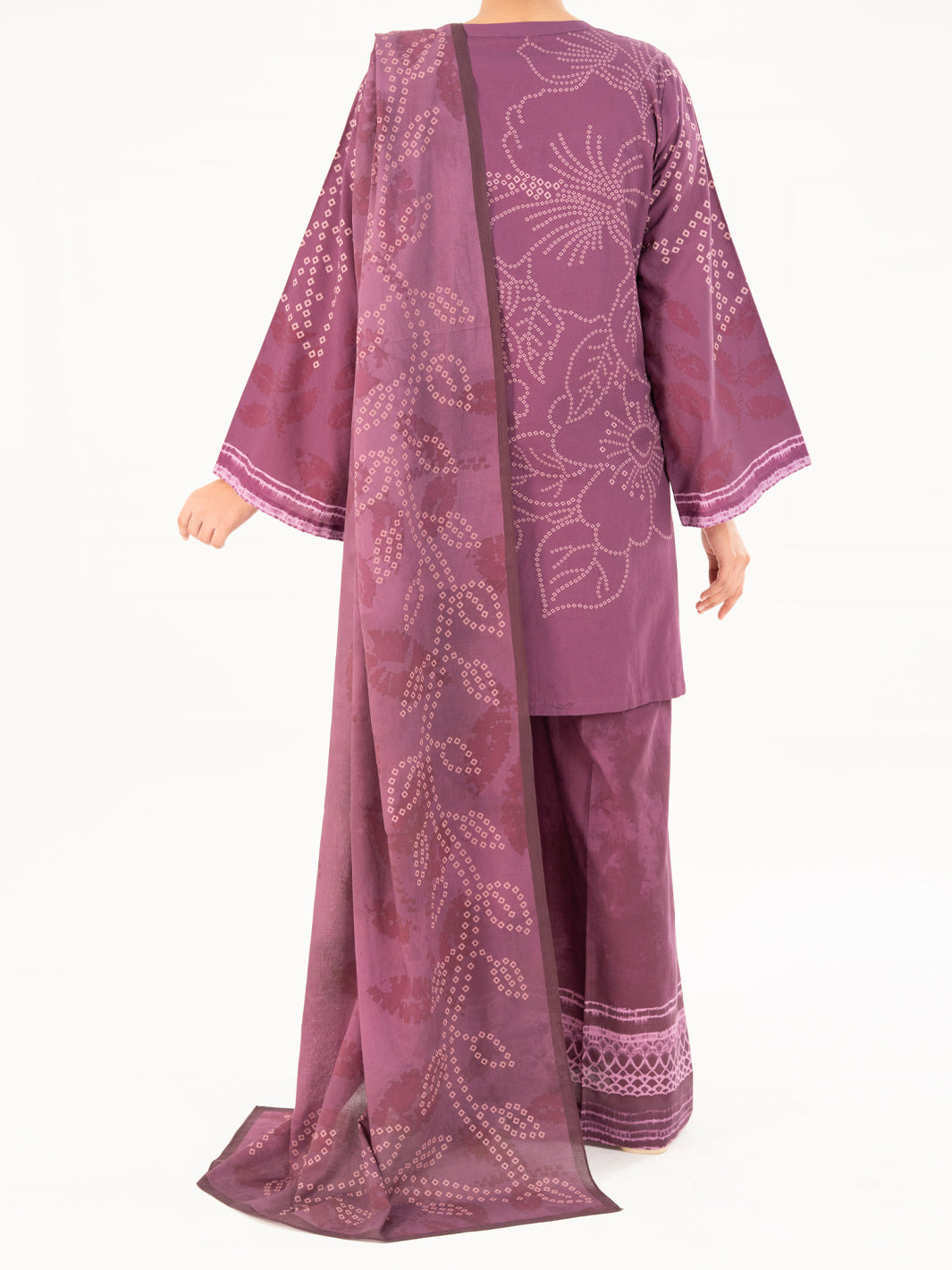 Purple Lawn 3Pc Stitched - AWP-3PS-666