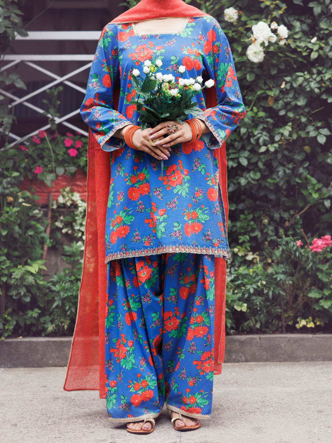 Blue Cambric 3Pc Stitched - AWP-3PS-694