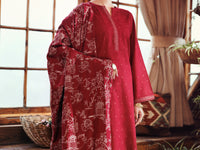 Maroon Dobby 3Pc Unstitched - AWP-3PS-696