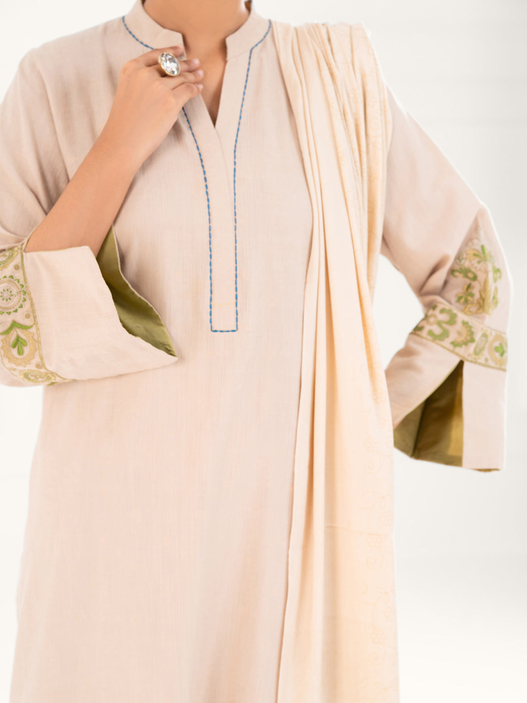 Off White Dobby 3Pc Unstitched - AWP-3PS-697