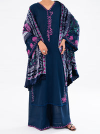 Blue Cross-Hedge 3Pc Unstitched - AWP-3PS-709