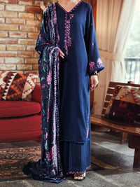 Blue Cross-Hatch 3Pc Stitched - AWP-3PS-709