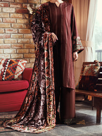 Brown Yarn Dyed 3Pc Unstitched - AWP-3PS-746