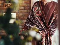 Brown Yarn Dyed 3Pc Unstitched - AWP-3PS-746