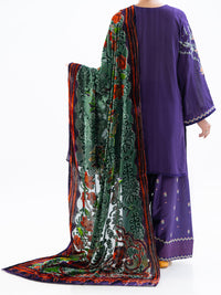 Purple Dobby 3Pc Stitched - AWP-3PS-747