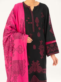 Black Jacquard 3Pc Stitched - AWP-3PS-750