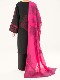 Black Jacquard 3Pc Stitched - AWP-3PS-750