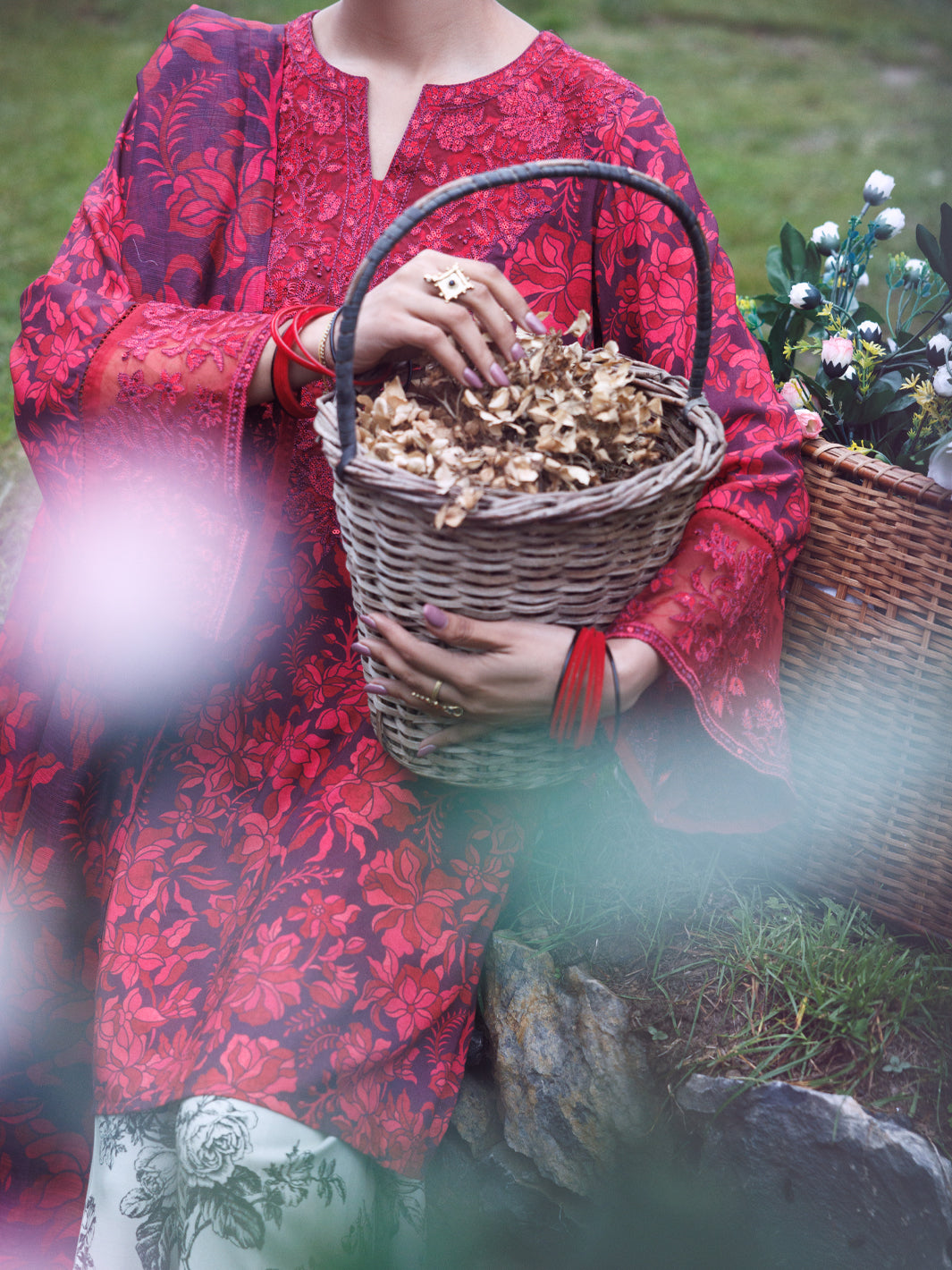 Red Viscose 3Pc Stitched - AWP-3PS-752