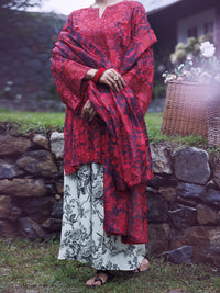 Red Viscose 3Pc Stitched - AWP-3PS-752