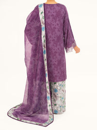 Purple Viscose 3Pc Stitched - AWP-3PS-754