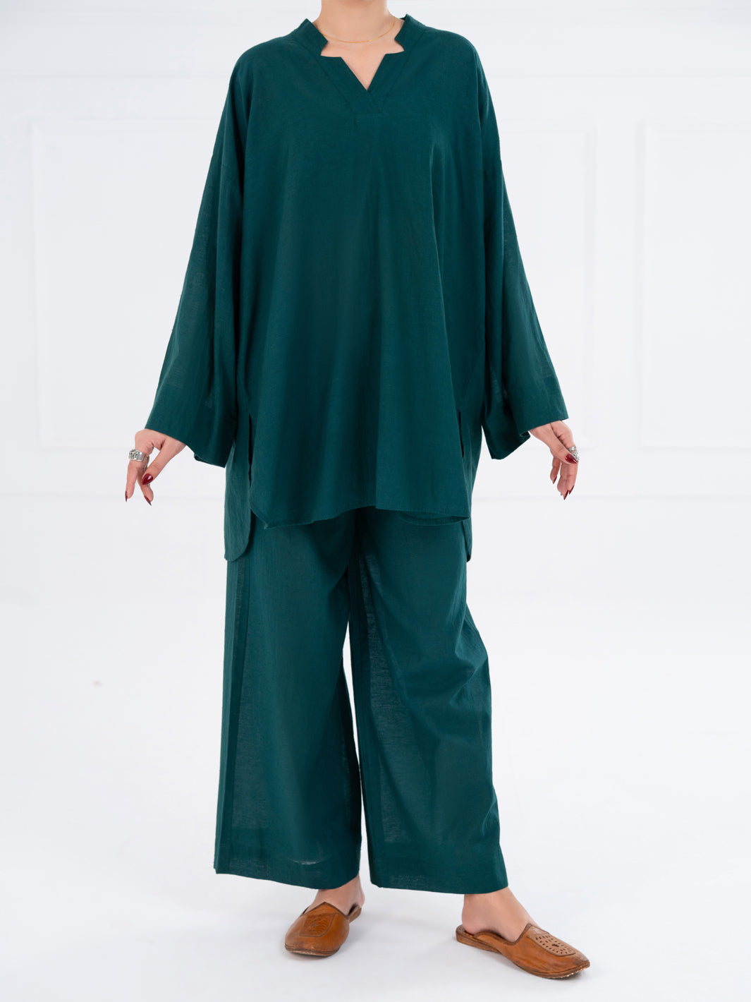 Green Yarn Dyed 3Pc Stitched - AWP-3PS-758