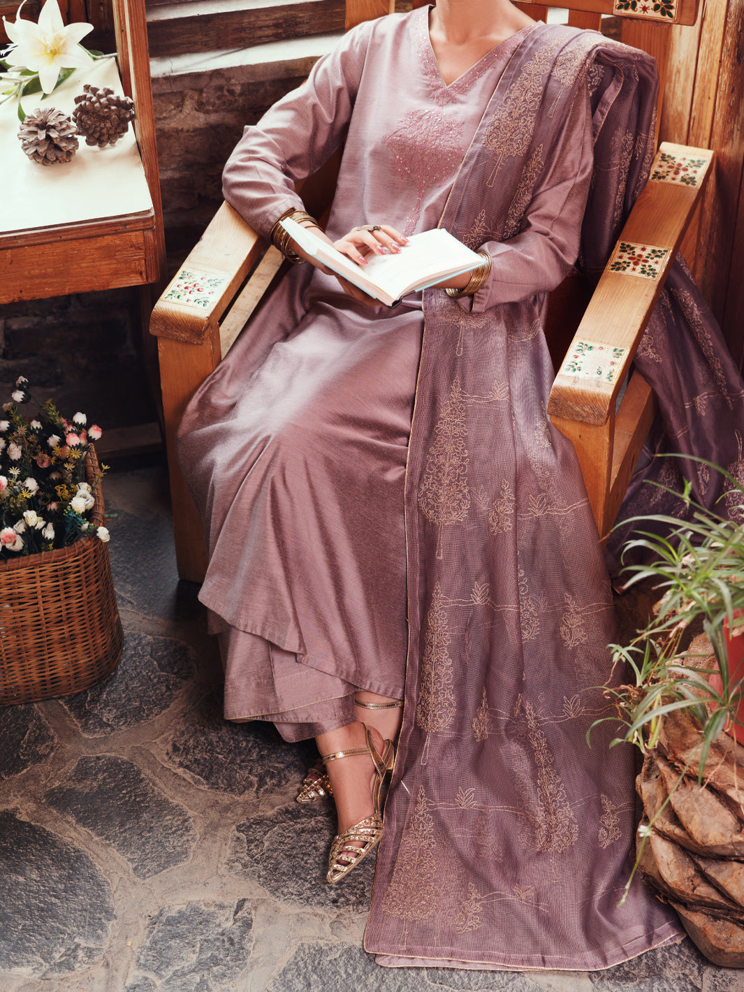 Fawn Yarn Dyed 3Pc Stitched - AWP-3PS-760