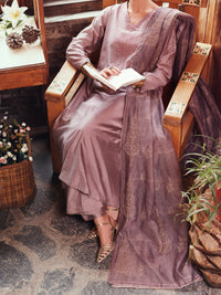 Fawn Yarn Dyed 3Pc Stitched - AWP-3PS-760