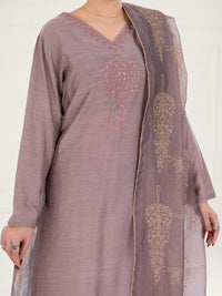 Fawn Yarn Dyed 3Pc Stitched - AWP-3PS-760