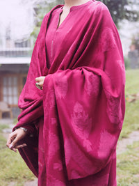 Pink Velvet Stripe 3Pc Stitched - AWP-3PS-766