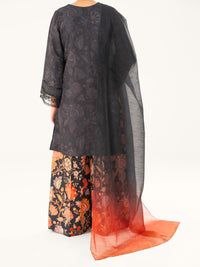 Black Poly Jacquard 3Pc Stitched - AWP-3PS-767