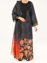 Black Jacquard 3Pc Unstitched - AWP-3PS-767