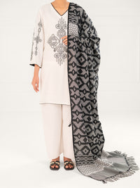 White Light Khaddar 3Pc Stitched - AWP-3PS-770