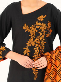 Black Light Khaddar 3Pc Stitched - AWP-3PS-771