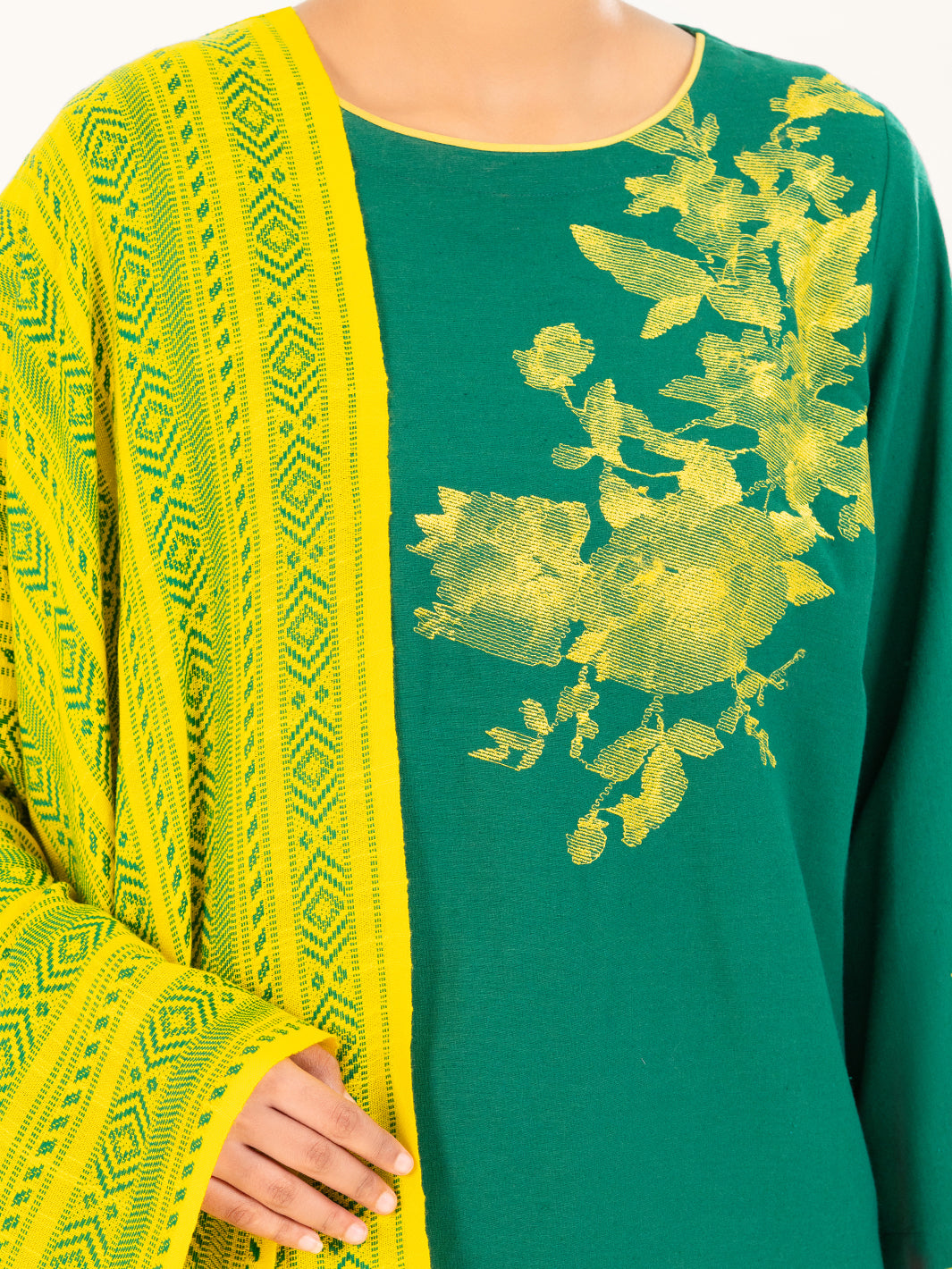 Green Light Khaddar 3Pc Stitched - AWP-3PS-772