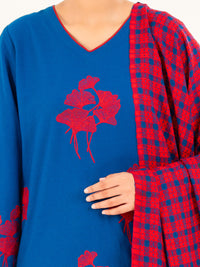 Blue Light Khaddar 3Pc Stitched - AWP-3PS-773