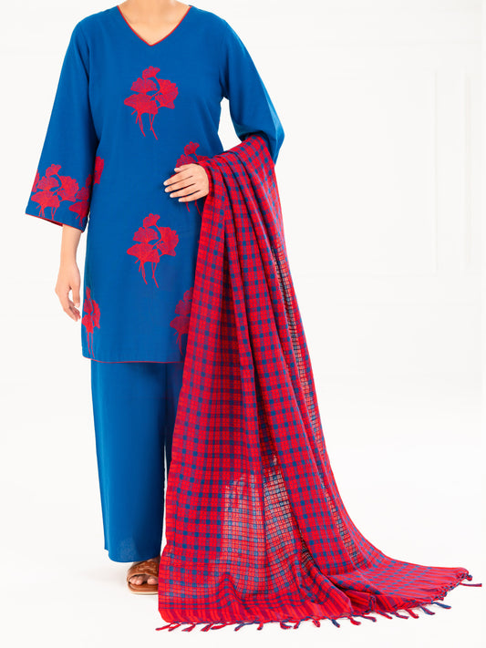 Blue Karandi 3Pc Stitched - AWP-3PS-773