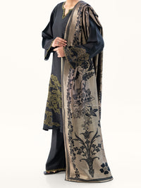 Black Taffeta Silk 3Pc Unstitched - AWP-3PS-777