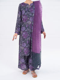 Purple Viscose 3Pc Stitched - AWP-3PS-779