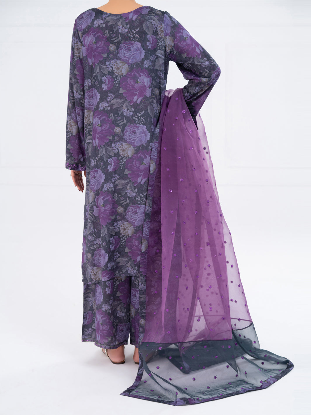 Purple Viscose 3Pc Stitched - AWP-3PS-779