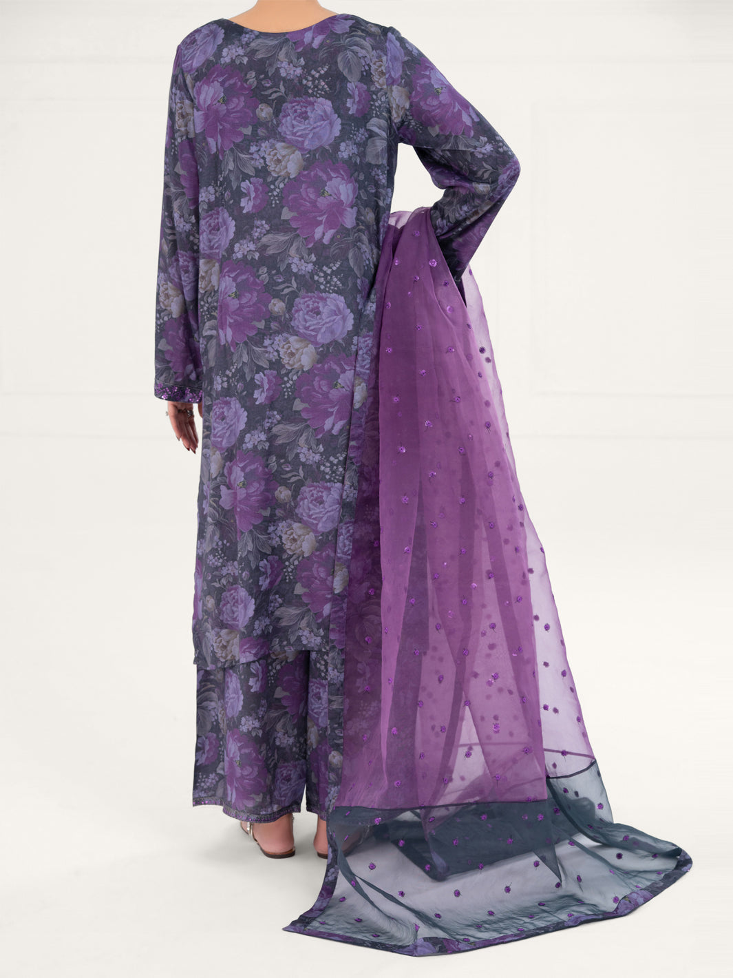 Purple Viscose 3Pc Stitched - AWP-3PS-779