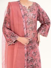 Tea Pink Viscose 3Pc Stitched - AWP-3PS-780