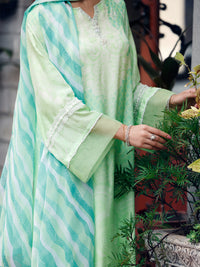 Light Green Thai Silk 3Pc Stitched - AWP-3PS-782