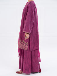 Purple Yarn Dyed 3Pc Stitched - AWP-3PS-785