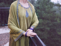 Mehndi Green Yarn Dyed 3Pc Stitched - AWP-3PS-786