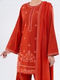 Rust Yarn Dyed 3Pc Stitched - AWP-3PS-787