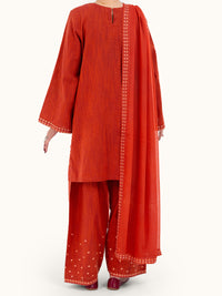 Rust Yarn Dyed 3Pc Stitched - AWP-3PS-787