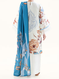 Cream Cambric 3Pc Unstitched - AWP-3PS-789