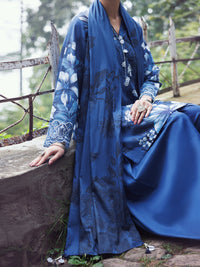 Blue Cambric 3Pc Unstitched - AWP-3PS-790