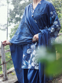 Blue Cambric 3Pc Unstitched - AWP-3PS-790