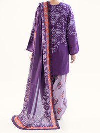 Plum Cambric 3Pc Unstitched - AWP-3PS-791