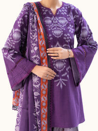 Plum Cambric 3Pc Unstitched - AWP-3PS-791